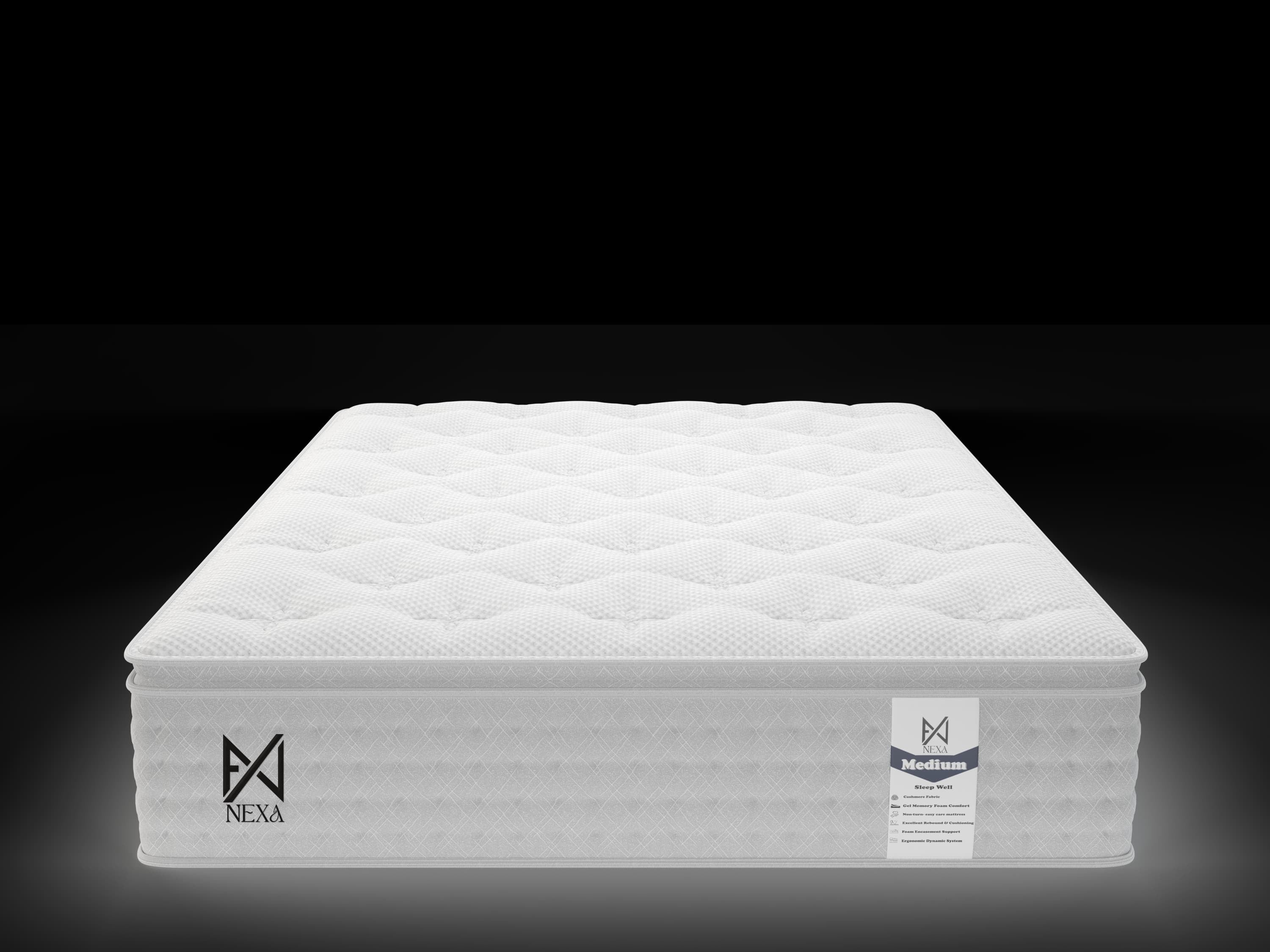 Die Luxus Plüsch Nexus 1000 Tonnentaschenfederkern-Matratze mit Pillow-Top – Mittel