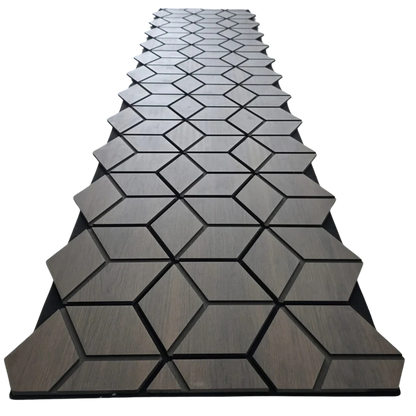 Premium Akustik-Wandpaneel aus Filz in Sechseck-Form (240cm x 60cm)