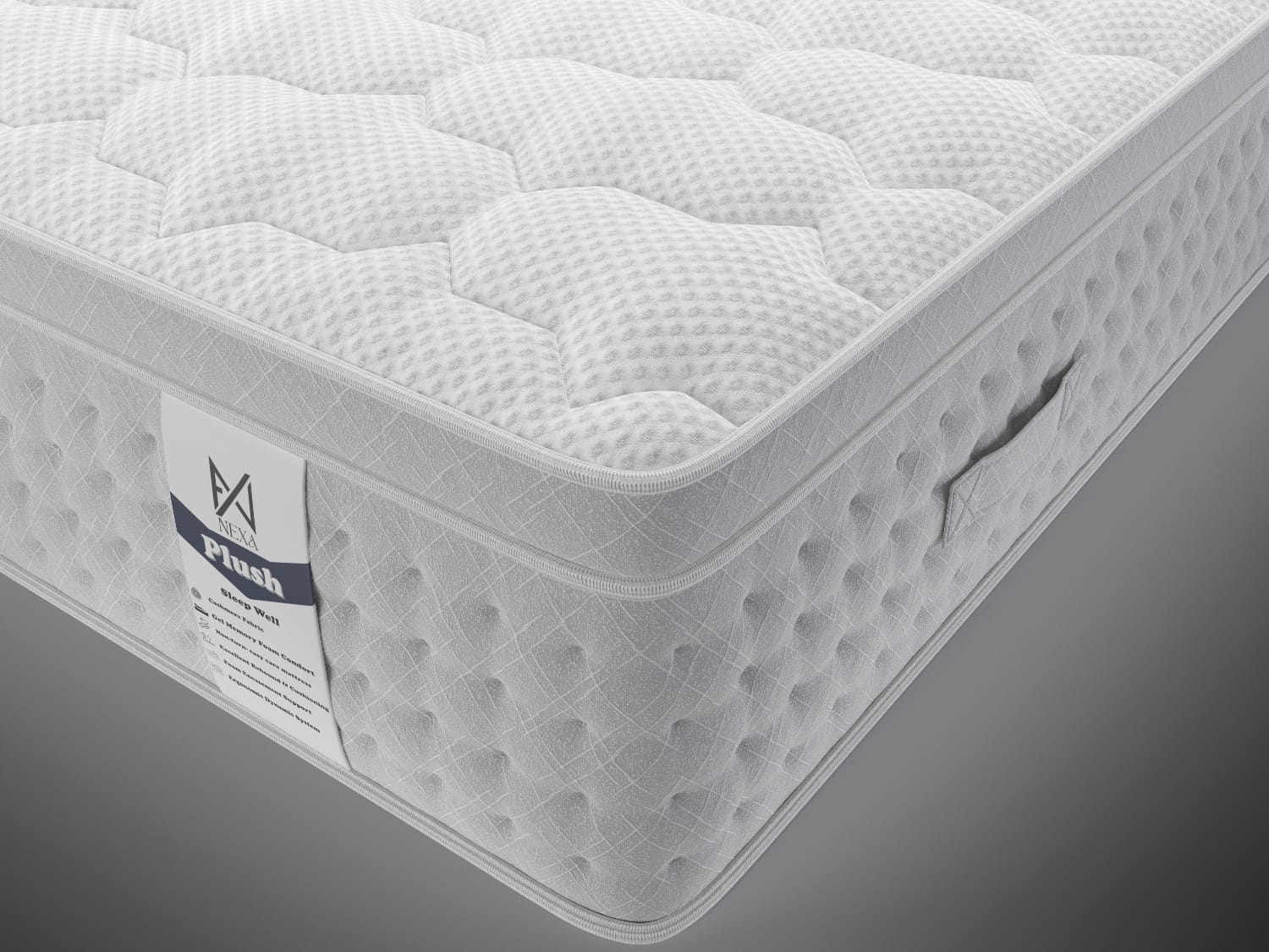 The Luxury Plush Nexus 2000 Federkern-Taschenfederkern-Matratze mit integriertem Topper – Weich